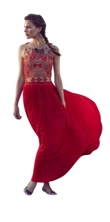 Vestido "Rina Dhaka Rubied Dusk" (5209989218439)