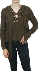 Polera Verde Ojetillos