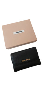 Billetera de Cuero Madras Negra