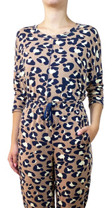 Polera Animal Print Café