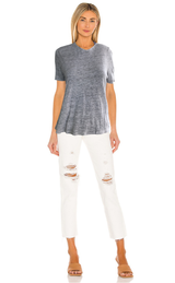 Polera Lino y Encaje