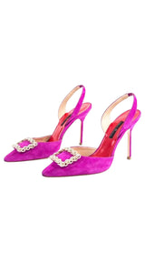 Tacón Gamuza Fucsia