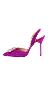 Tacón Gamuza Fucsia