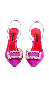 Tacón Gamuza Fucsia