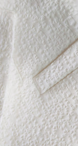 Abrigo Oversize Blanco Texturizado