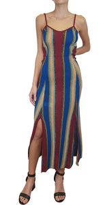 Vestido Metallic Striped