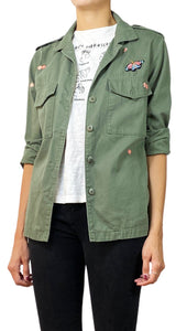 Sobrecamisa Flores Bordadas