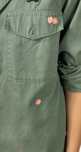 Sobrecamisa Flores Bordadas