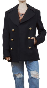 Abrigo Pea Negro Balmain x H&M