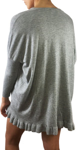 Sweater Oversize Vuelos Gris