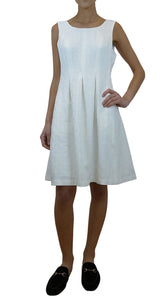 Vestido Texturizado Geométrico Blanco