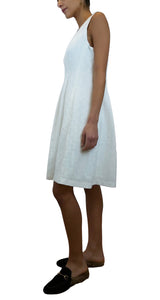 Vestido Texturizado Geométrico Blanco