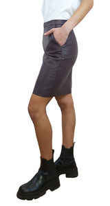 Mini Falda Burdeo Eco Cuero