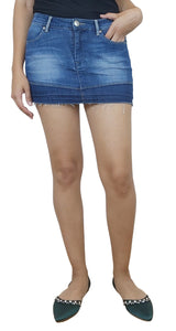 Mini falda jeans Azul