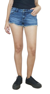 Mini short jeans desilachado