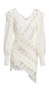 Moncur Studded Mini Dress Ivory