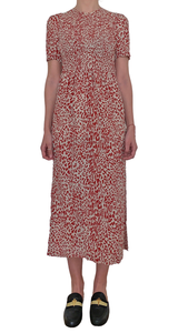 Vestido Maxi Red Animal Print