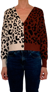 Mixed Leopard Cardigan