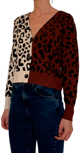 Mixed Leopard Cardigan