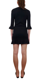 Black Mini Dress Ruffles