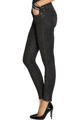Jeans "The Ankle Skinny coated low-rise" (5215085691015)