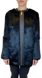 Abrigo de Piel Negro