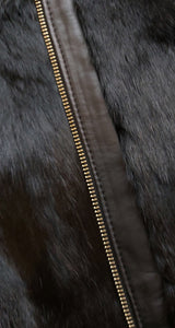 Abrigo de Piel Negro