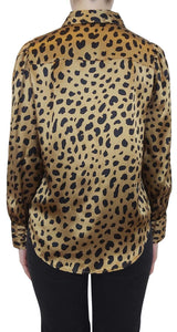 Silk Top In Leopard Print