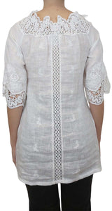 Blusa Lino Bordada