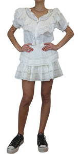 Vestido Vuelos Macramé Blanco