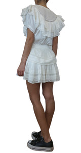 Vestido Vuelos Macramé Blanco