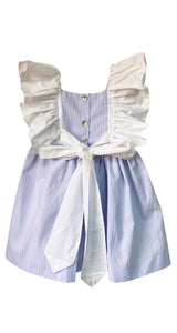 Vestido Azul Volante