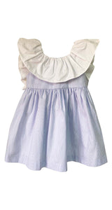 Vestido Azul Volante