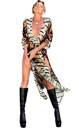 Salida de baño ''Erte Kaftan Tiger Stripes'' (5226086596743)