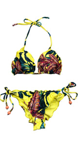 Bikini Amarillo Flores