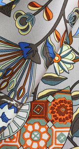 Pañuelo Seda Gris