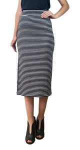 Falda Listada Blanco Negro