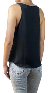 Polera Negra Sin Mangas