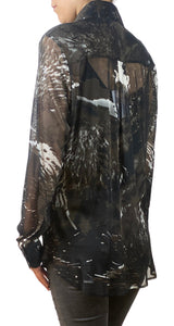 Blusa Traslúcida Estampada