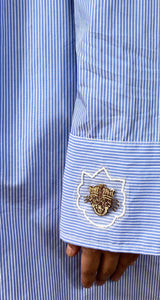 Vestido Azul a Rayas