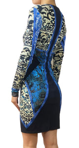 Vestido Estampado con Escote