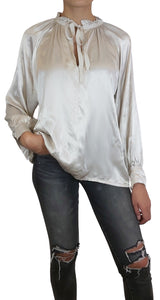 Blusa Blanca Satinada