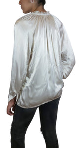 Blusa Blanca Satinada