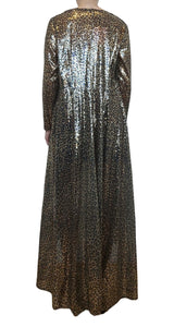 Vestido Wrap Animal Print Mostacillas