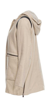 Abrigo "Etrange" con acentos de cuero