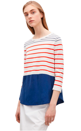 Polera ''Knitted top with silk panel" (5232483598471)