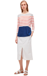 Polera ''Knitted top with silk panel" (5232483598471)