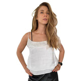 Polera con hilos metalizados