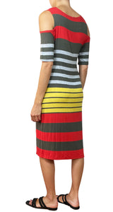 Vestido Maxi A Rayas