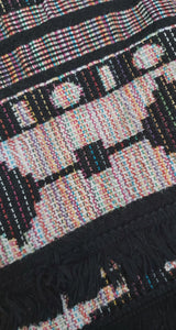 Black Fringe Hem Aztec Pelmet Skirt